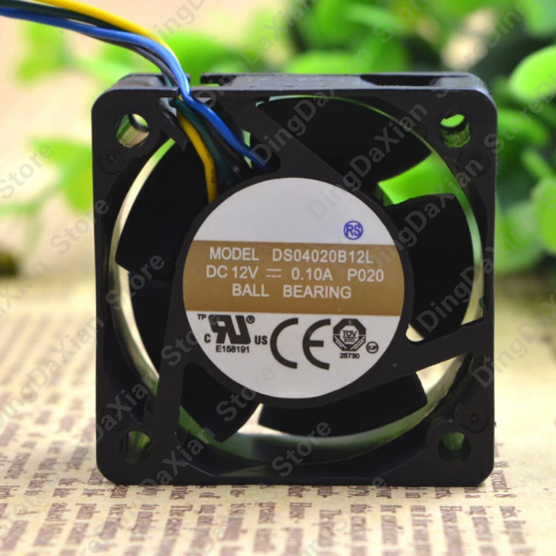 

l 1PCS Small Quiet Dual Ball 3-Wire Fan For AVC DS04020B12L | 12V 0.10A 40×40×20mm 4CM