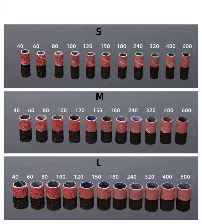 80 120 150 180 240 320 400 600 fasce abrasive a grana manicotti per fusti Dia 6.35/9.5/12.7mm per utensili rotanti Dremel