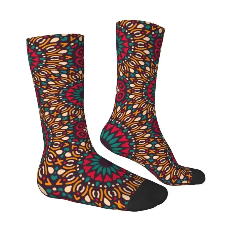 Kitenge Ankara Dress Socks Mens Womens Warm Fashion Novelty African Tribal Ethnic Art Patterns Crew Socks