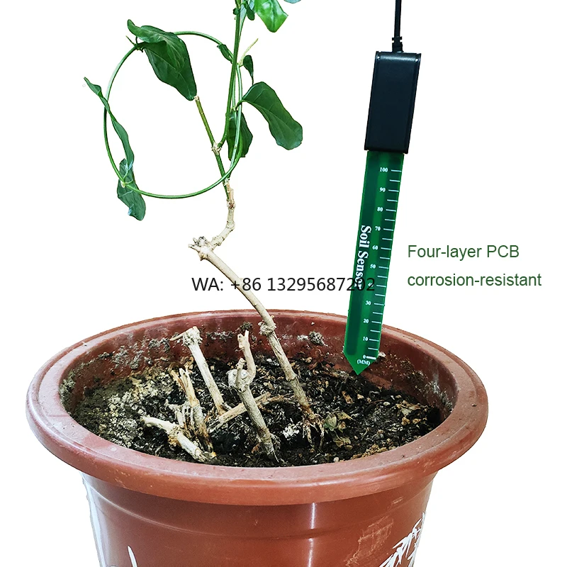 

Honde Manufaucter High Precision Upgrade RS485 Soil Temperature Humidity Capacitive Soil Moisture Sensor
