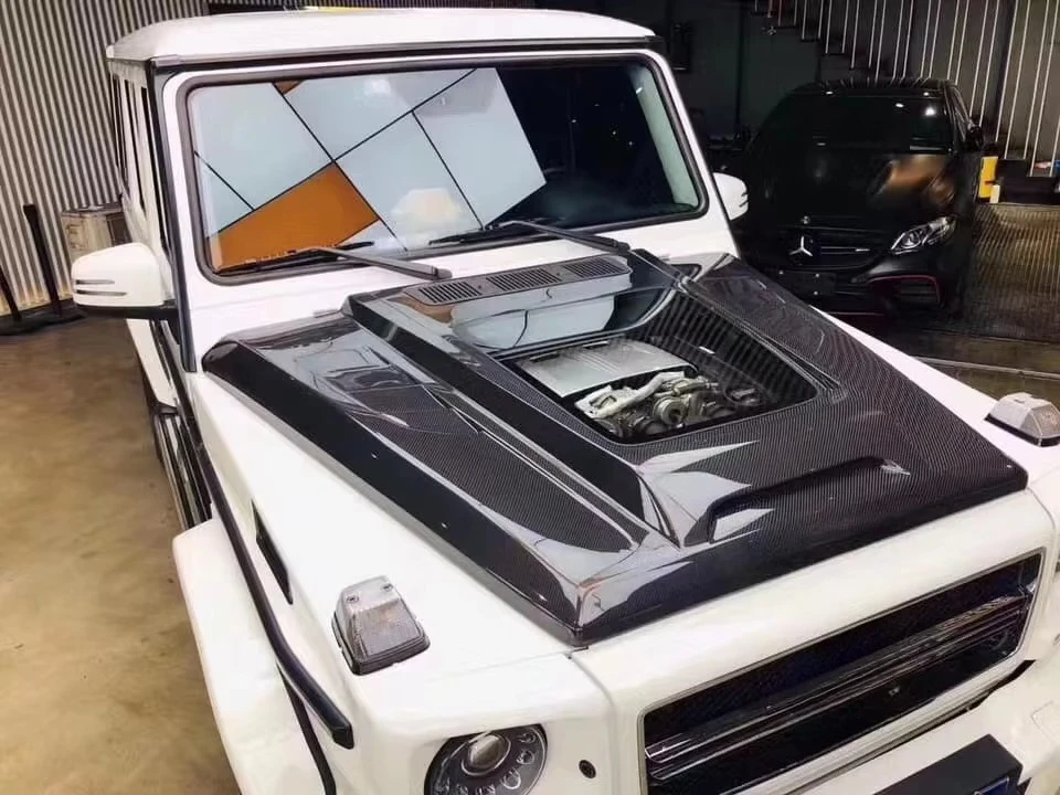 New Carbon Fiber Engine Hood for Mercedes Benz G Class W463 Bonnet in Excellent Condition