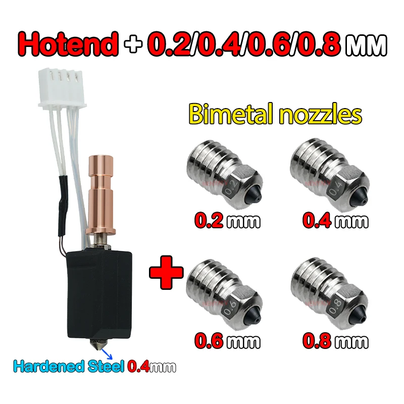 Für Anycubic Kobra S1 Hotend Keramik Neues Upgrade Hotend für Kobra S1 Combo Head S1C 3D-Drucker 24V 48W 200K Schnelle Erwärmung 300 ℃