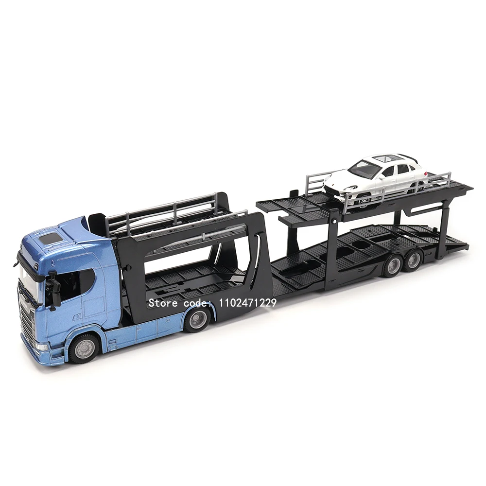 Bburago 1:43 Scania 770 S W/Lamborghini, Porsche Semi-trailer truck Alloy Luxury Vehicle Diecast Cars Model Toy Collection Gift