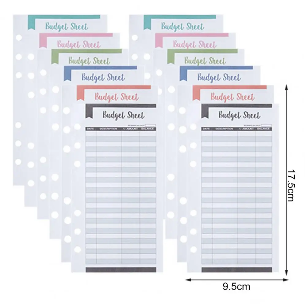 ซองจดหมายเงินสด2023แผนงบประมาณเครื่องผูก6หลุมสำหรับ A6จัดการทางการเงิน