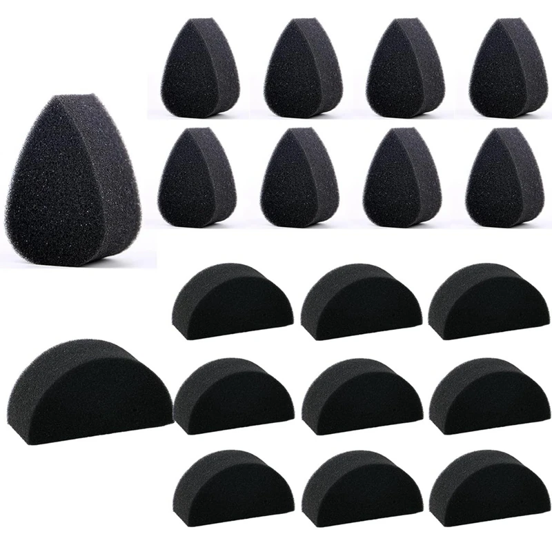 Face Paint Sponges Face Painting Black Sponges High Density For Art Work And Body Paint (10 Petals + 10 Half Moon) Easy To Clean