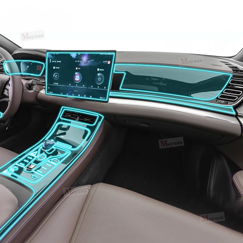 

For BYD HAN 2020-2023 car Interior Center console transparent Full suit TPU protective Car film Anti-scratch Accessories Refit