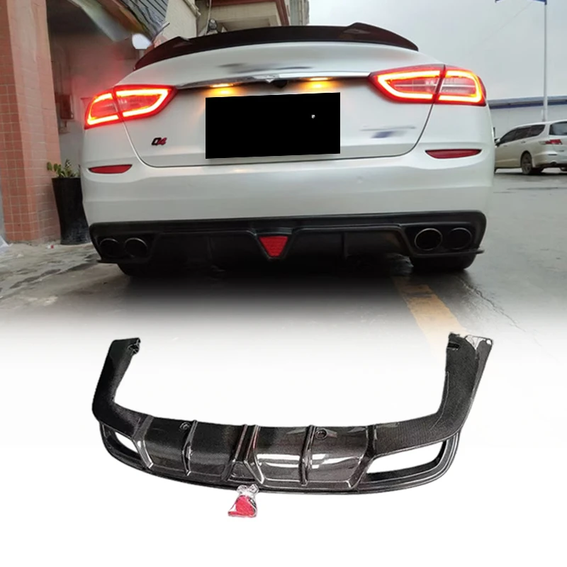 Car Accessories Modified Carbon Fiber Rear Bumper Diffuser Rear Lip Body Kit For Maserati Quattroporte 2013-2019