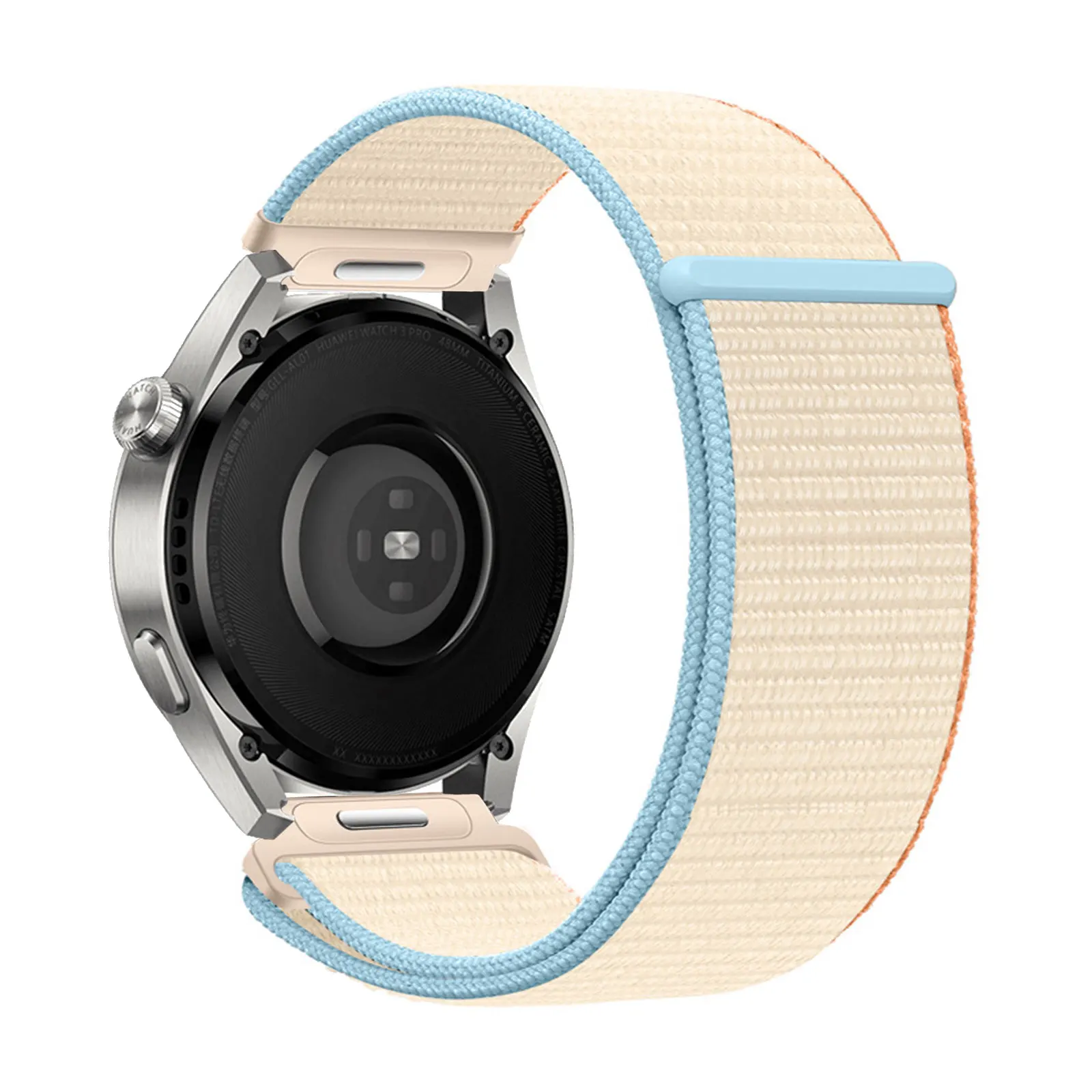 Nylon Bands for Huawei Watch 3/3 Pro/5/4/4 Pro/Buds/Ultimate/Ultimate 2 46mm with Velcro and Snap fastener