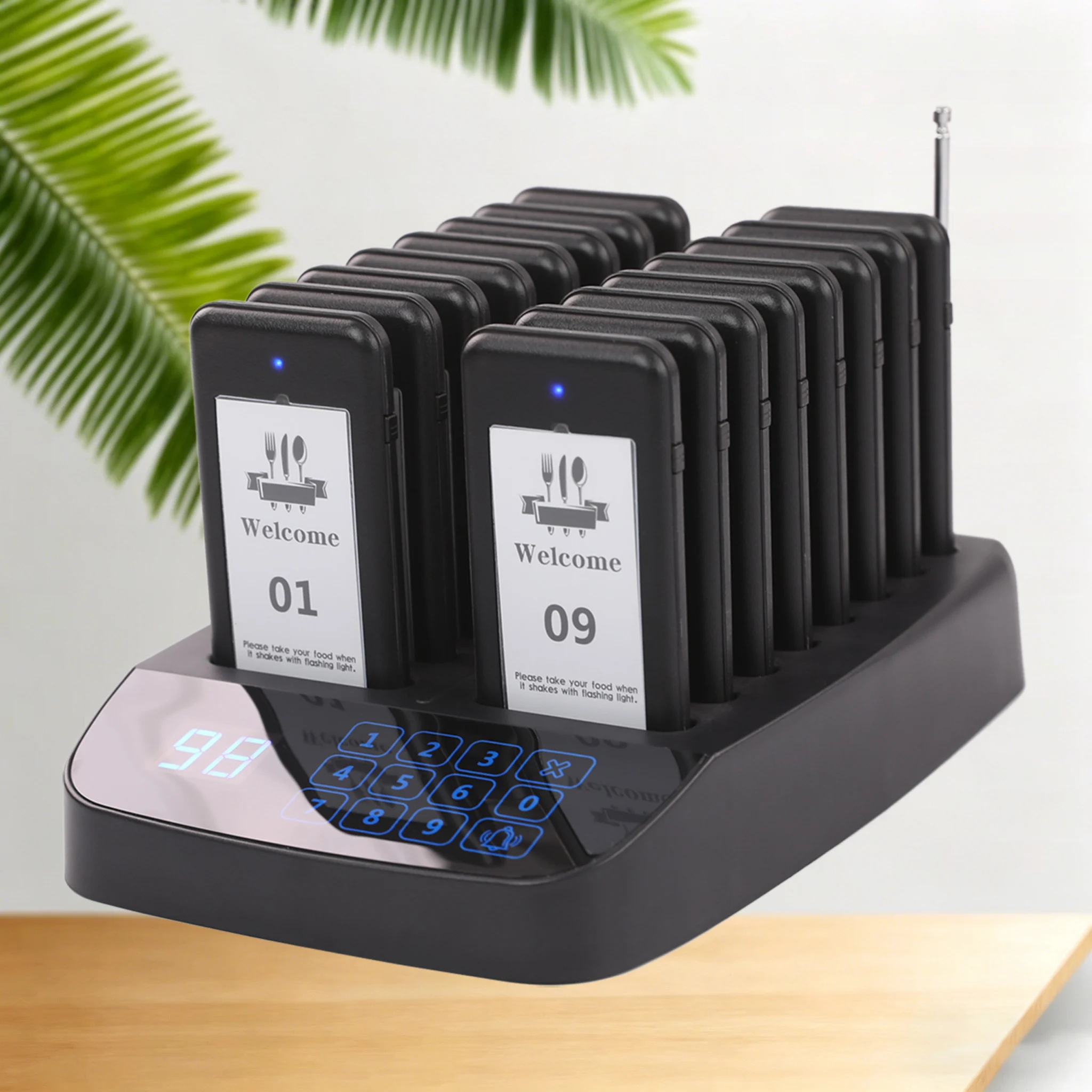 Wireless Restaurant Pager System Hot Selling Buzzer Calling System Food Pager For Food Truck Fast Food Court Bar Cafe Shop