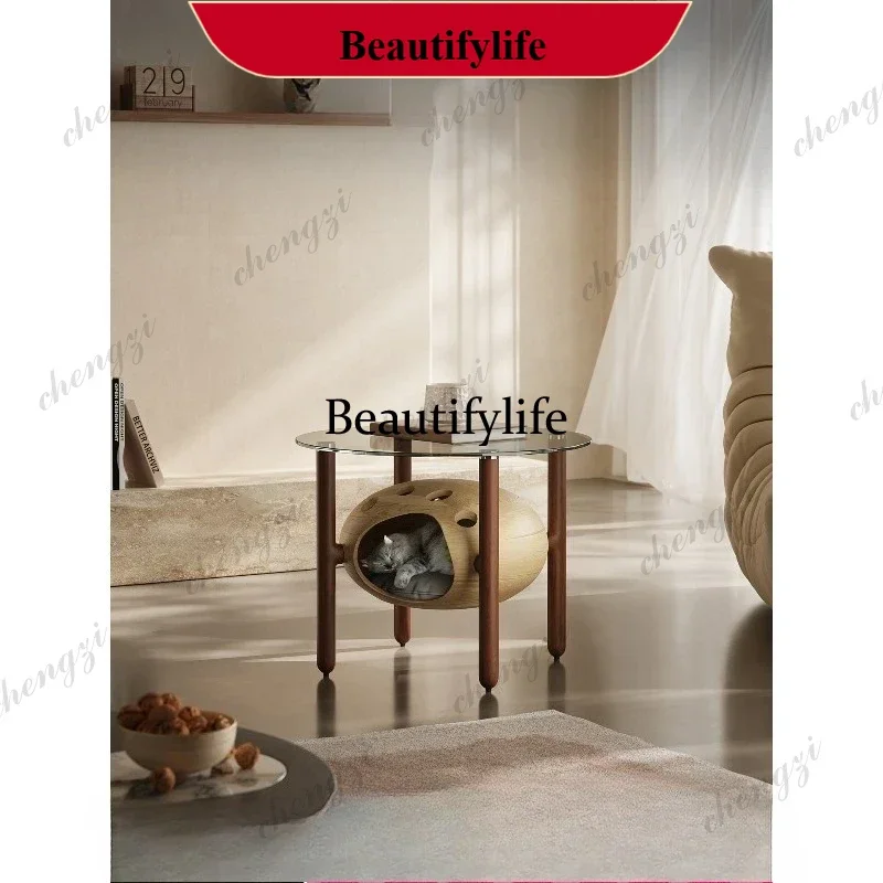 Italian creative solid wood edge few living room balcony household edge few d178