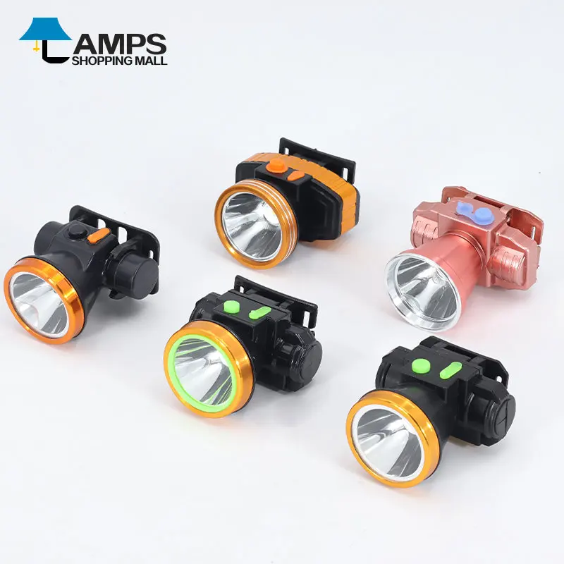 Rechargeable LED Lithium Battery Headlamp with 3 Modes Waterproof Powerful Head Light for Fishing Daily Carrying Night Riding