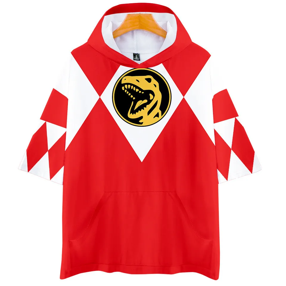 Mighty Morphin hooded t shirt men women harajuku t-shirt hip hop streetwear sweatshirt top brand clothes Cosplay Costume