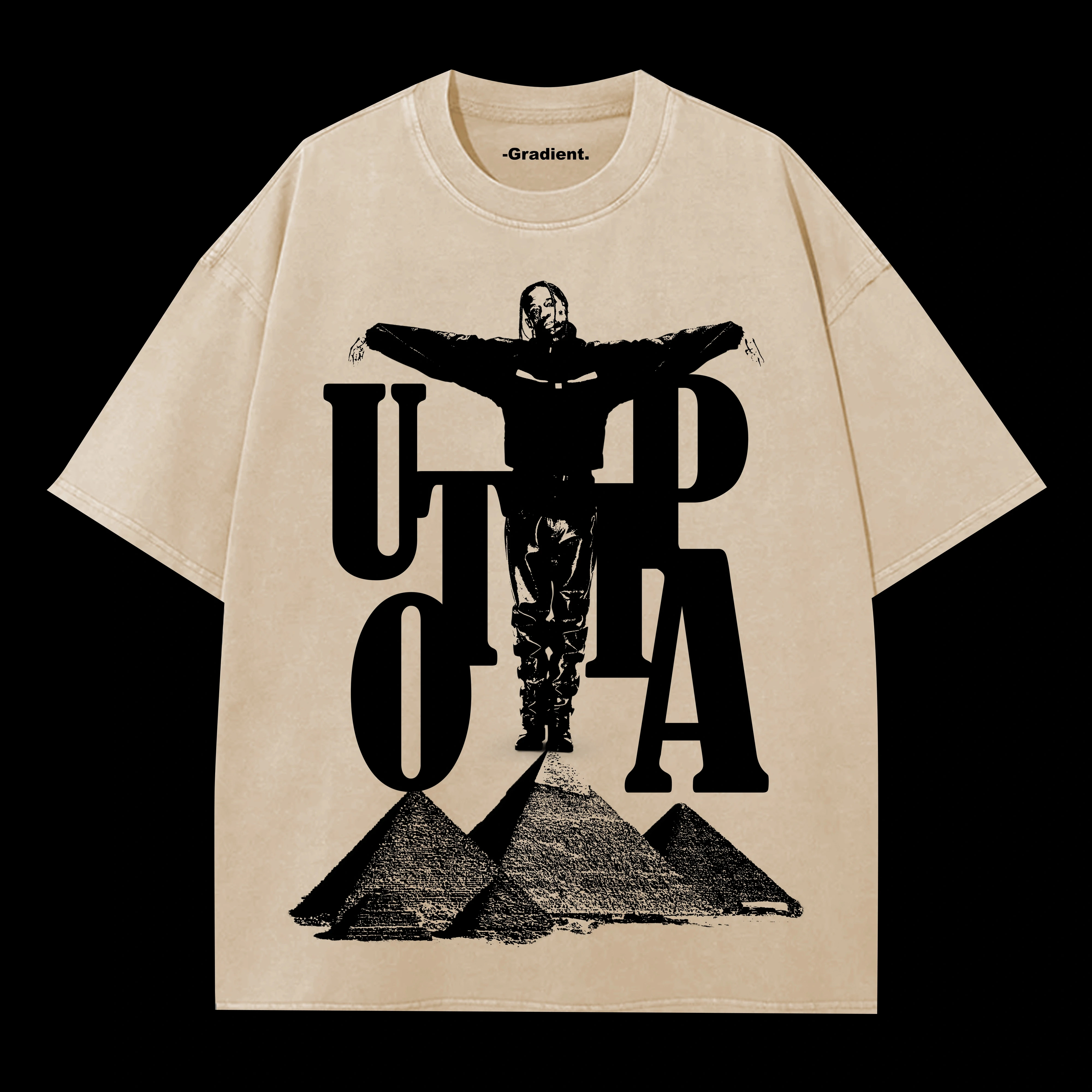 Travis Scott UTOPIA 2026 World Tour Fans Support Oversized T-Shirt Summer Men's Women's Cotton T-Shirt Casual Comfortable Y2k