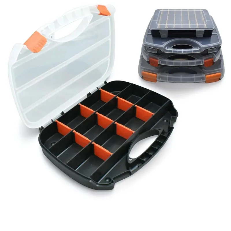 

Tool Box Organizers And Plastic Container Compartment Adjustable Detachable Chest Case For Tool Hardware Fastaner Screw Tool