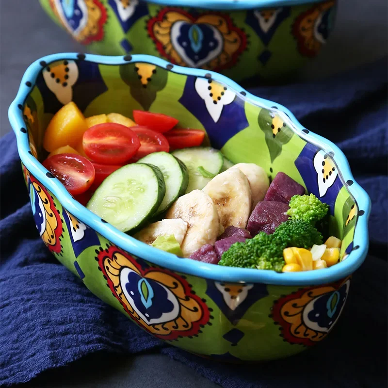 

Creative Bowl Salad Bowl Dessert Bowl Home Special-shaped Bowl New European Tableware Large Fruit Bowls