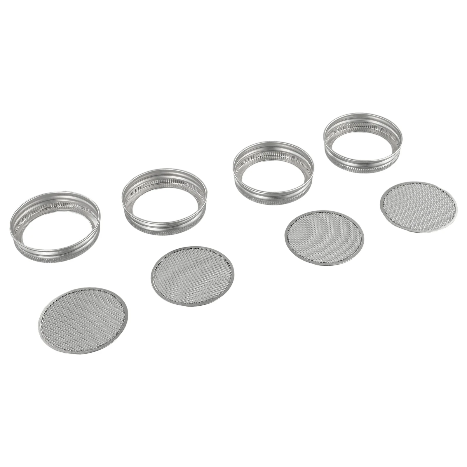 4Pcs/Set Sprouting Lids 304 Stainless Steel Filter Mesh Cover Screen Strainer For Wide Mouth Germinator Straine Jars