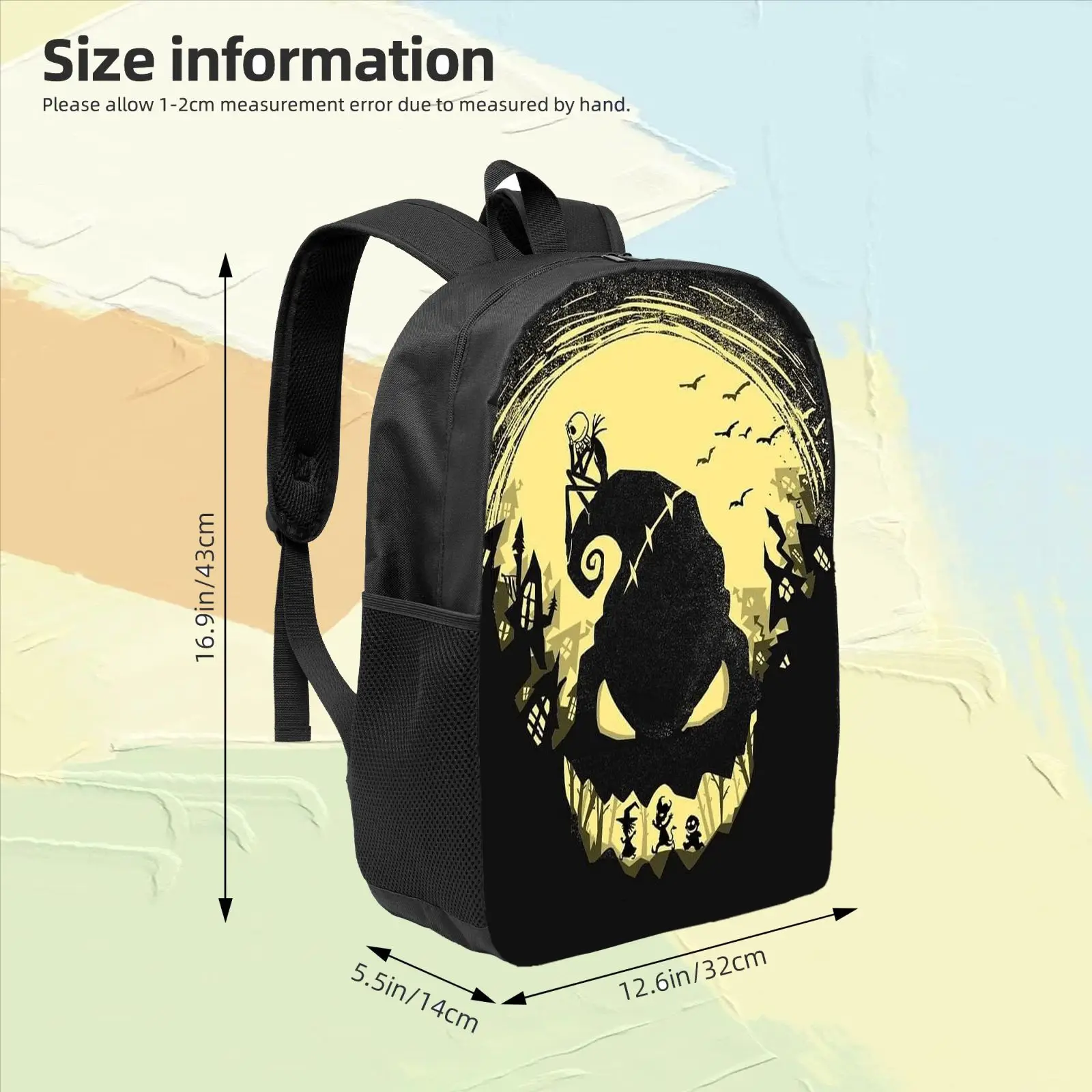 حقيبة ظهر ديزني ذا كابوس قبل عيد الميلاد جاك، حقيبة كاجوال، سعة كبيرة، هدية عالية الجودة، استخدام يومي شخصي