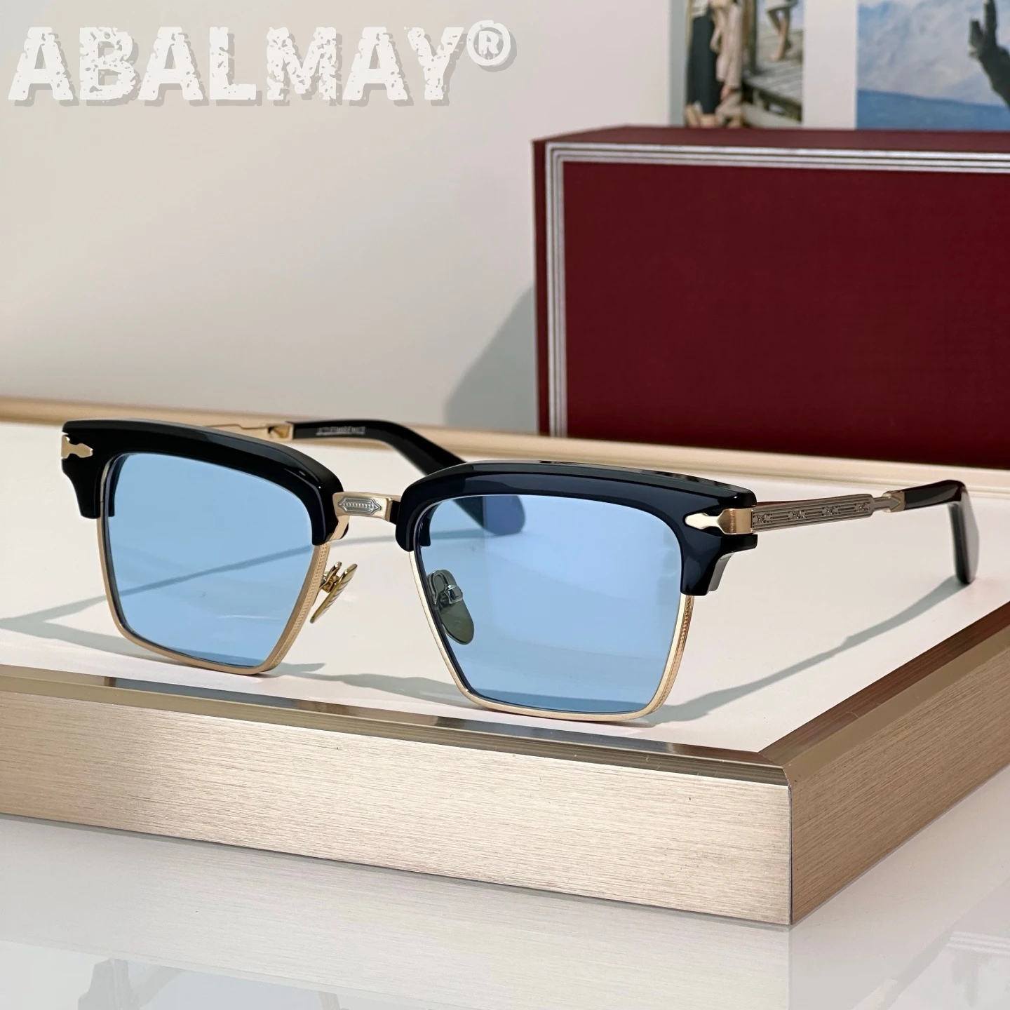 

ALIN SIZE 52-19 Top High Quality Sunglasses for Men Classic Women Luxury Brand Designer Fashion sun glasses UV400 With box