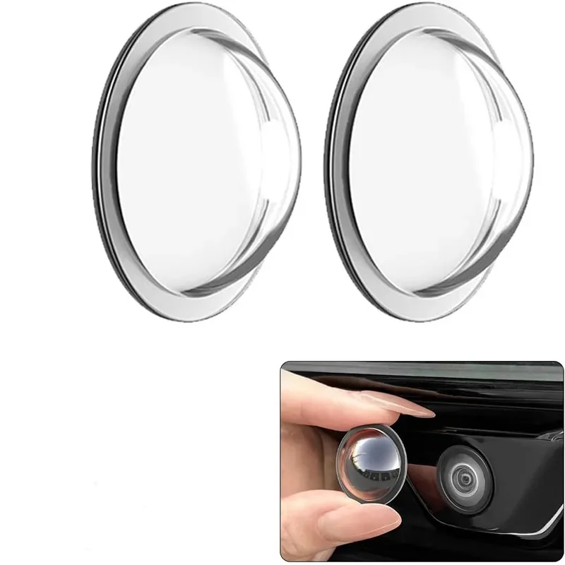 2pcs Car Camera Lens Protective Cover 360 Panoramic Reversing Camera Lens Guards HD Scratch Resistant Modification Accessory