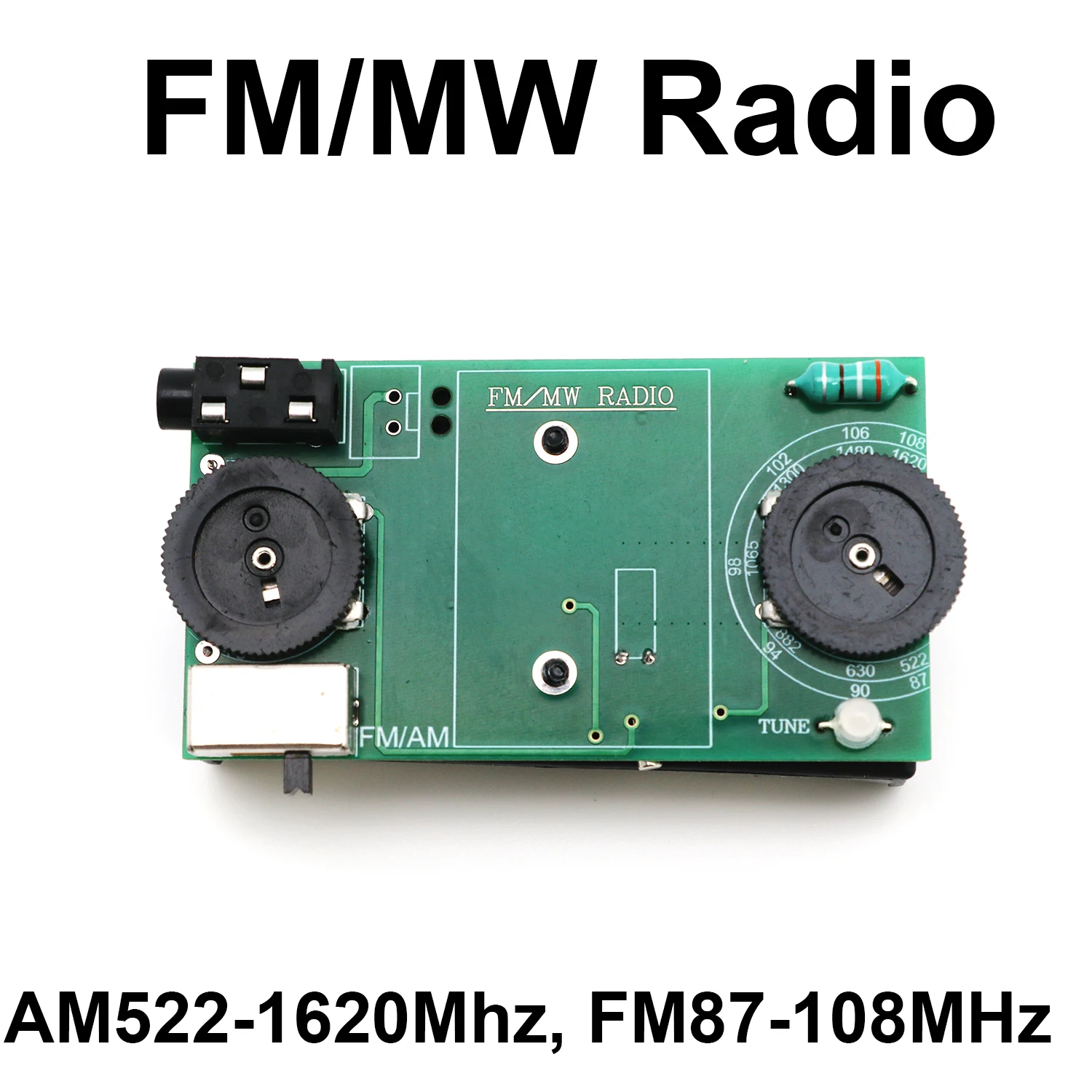 Digital FM medium wave Headphone radio module MW AM FM frequency modulation radio board 522-1620Mhz  87-108Mhz broadcasts radio