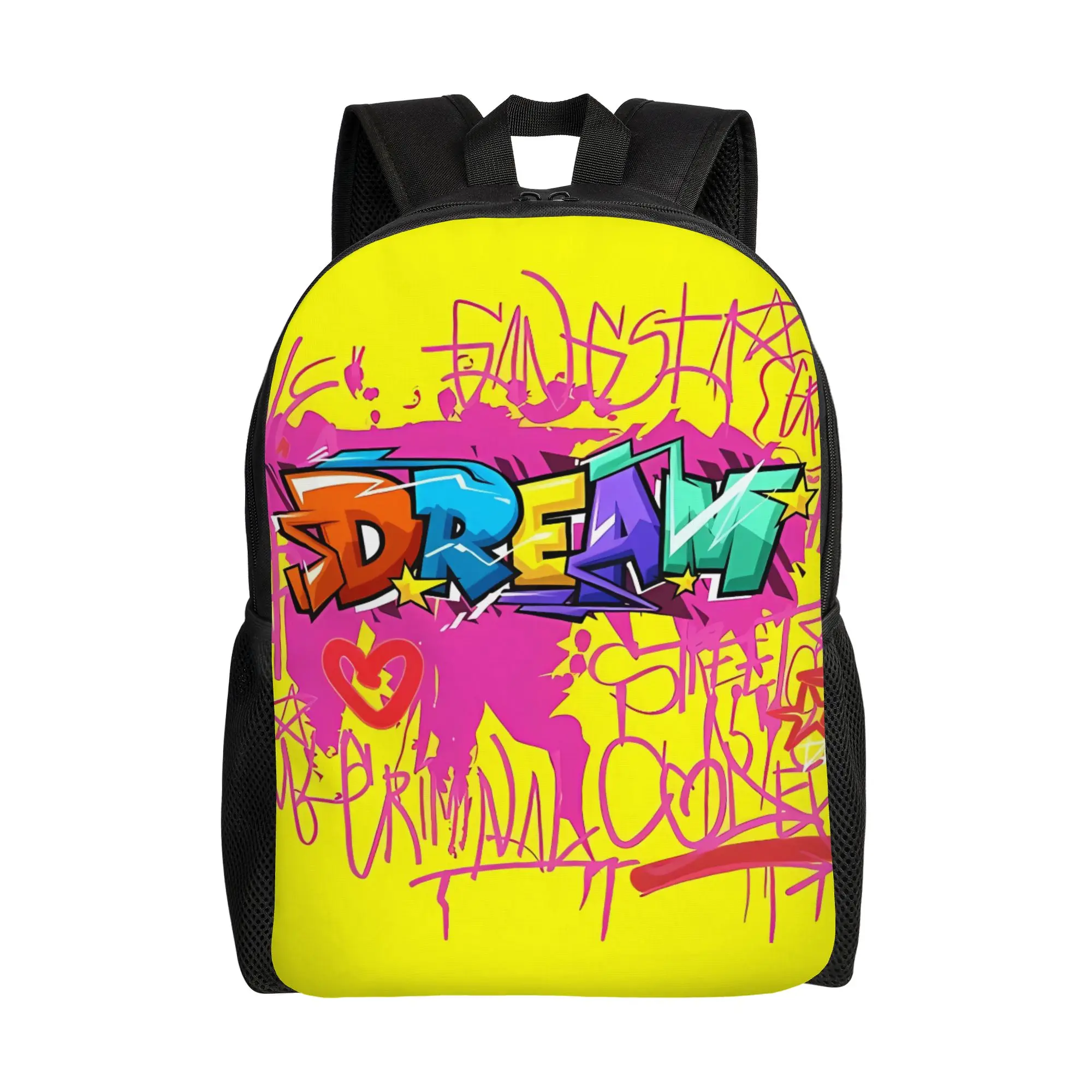 Mochila estilo Y2K Dream Style 90S Street Graffiti para mujer, mochila diaria de gran capacidad, mochila escolar para la temporada de regreso a la escuela