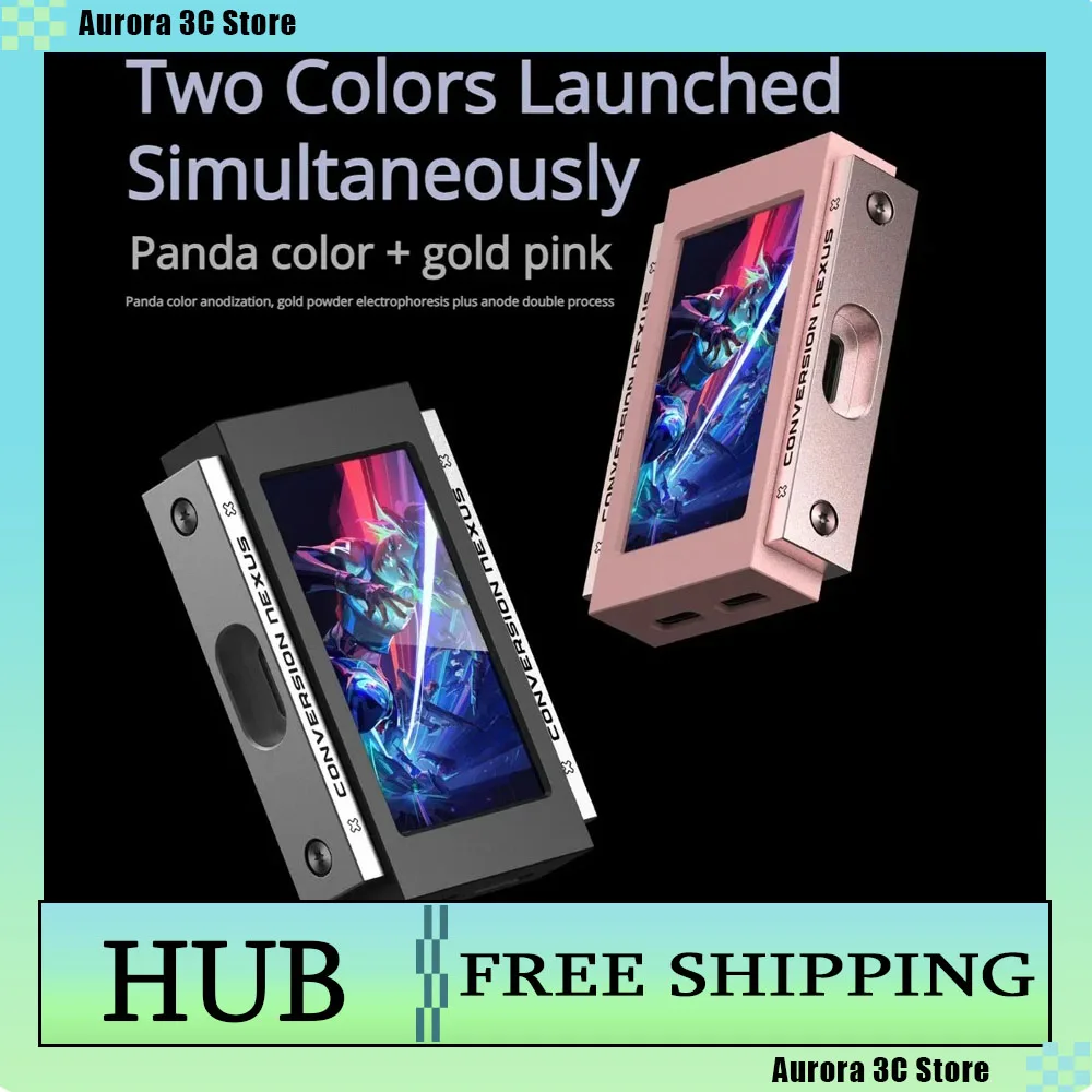 

HUESPARK & HMLAB - PIEXLHUB 1-to-3 USB Gaming HUB - Trendy Desk Setup 8K Stable Power Supply Designed for Gamers HMLAB hemu