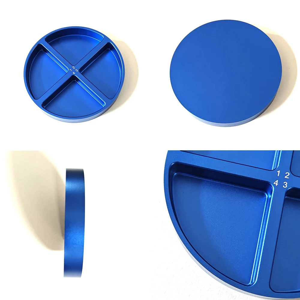 Hair Graft Storage Dish Blue Aluminum Cooling Plate For FUE DHI Hair Transplant Graft Preservation