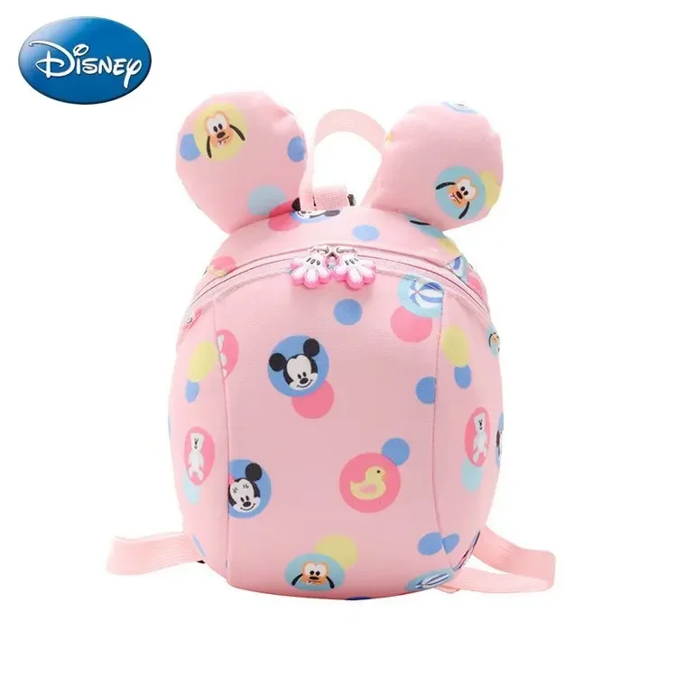 Disney Original Cartoons Children\'s Backpack Mickey Mouse Minnie Kindergarten Baby Cute Anti-lost School Bag New Kids Girls Bag