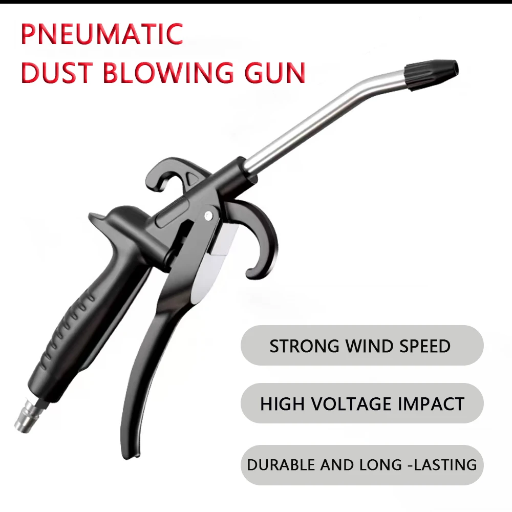 Pneumatic Dust Blowing Gun Multi-Purpose Duster Gun Adjustable Air Flow Dust Blow Cleaner Comfortable Grip Car Cleaning Tool