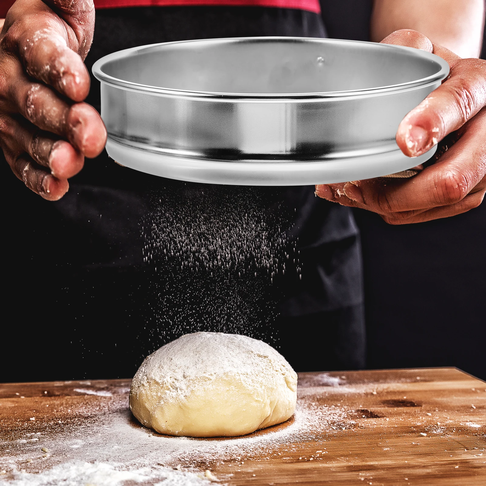 

Stainless Steel Sieve 10 Mesh Soil Sifter Accurate Test Tool Fine Mesh for Lab and Home Use soil sifter test sieve