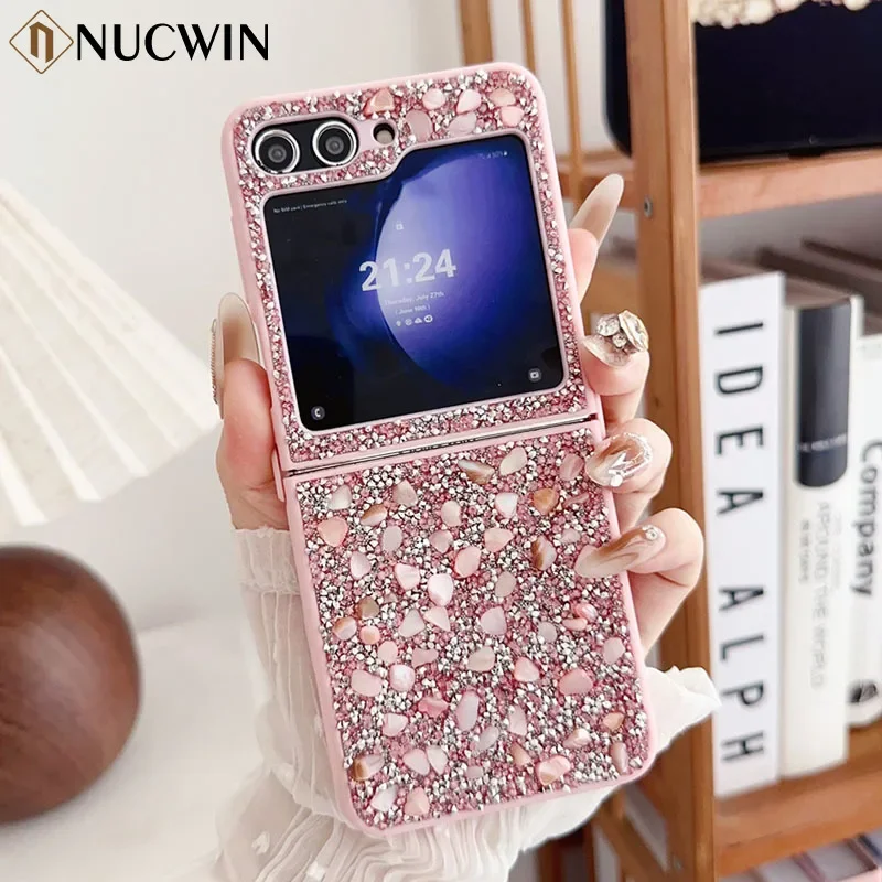 For Samsung Z Fold 7 6 Luxury Glitter Diamonds Case for Samsung Galaxy Z Flip 7 6 5 4 3 Flip6 Z Flip 7 Rhinestone Bling Cover