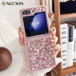 For Samsung Z Fold 7 6 Luxury Glitter Diamonds Case for Samsung Galaxy Z Flip 7 6 5 4 3 Flip6 Z Flip 7 Rhinestone Bling Cover
