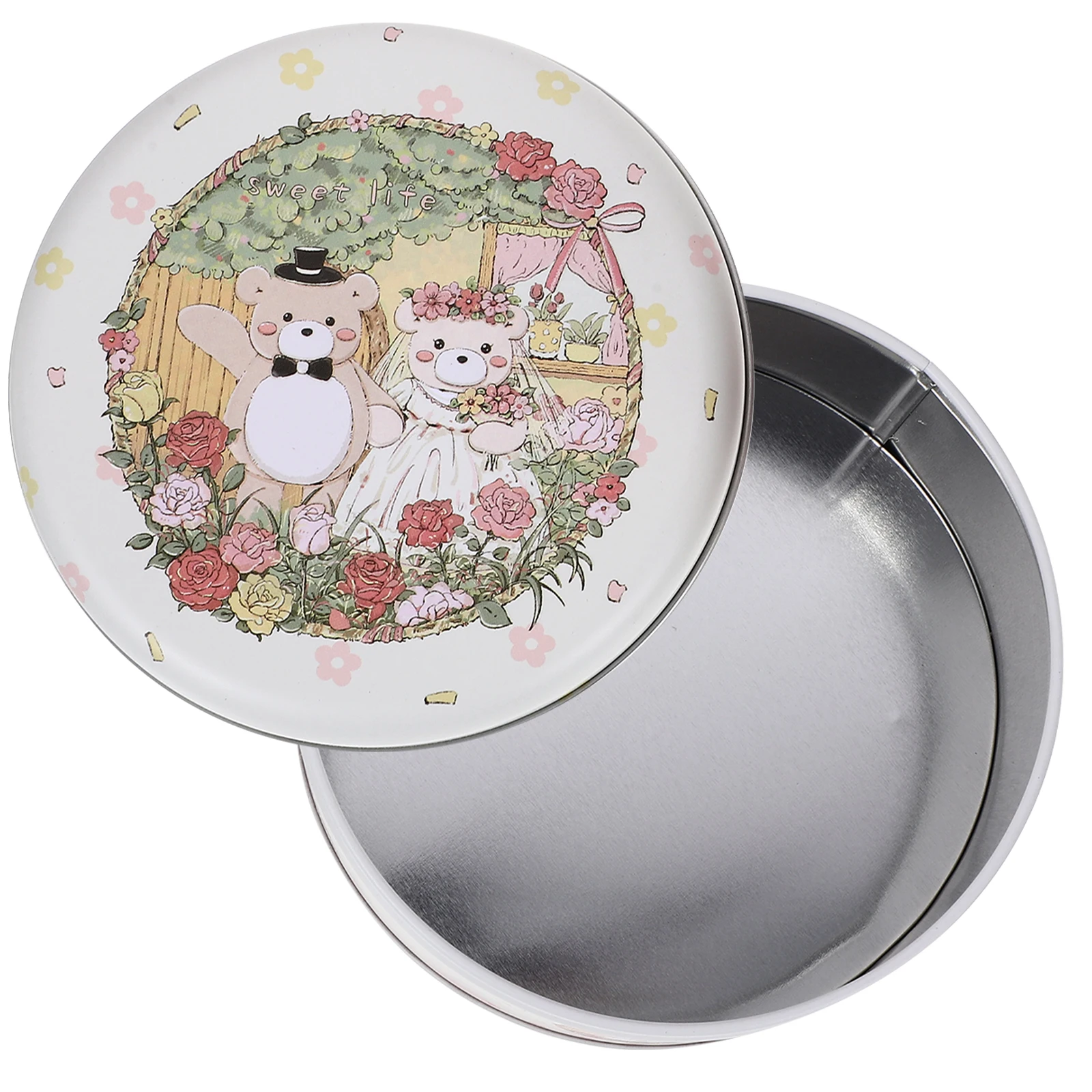 

Gift Packaging Iron Box Biscuit Tins Small Candy Boxes Cookie Round Tinplate Empty Treat Christmas Holiday Candy Containers