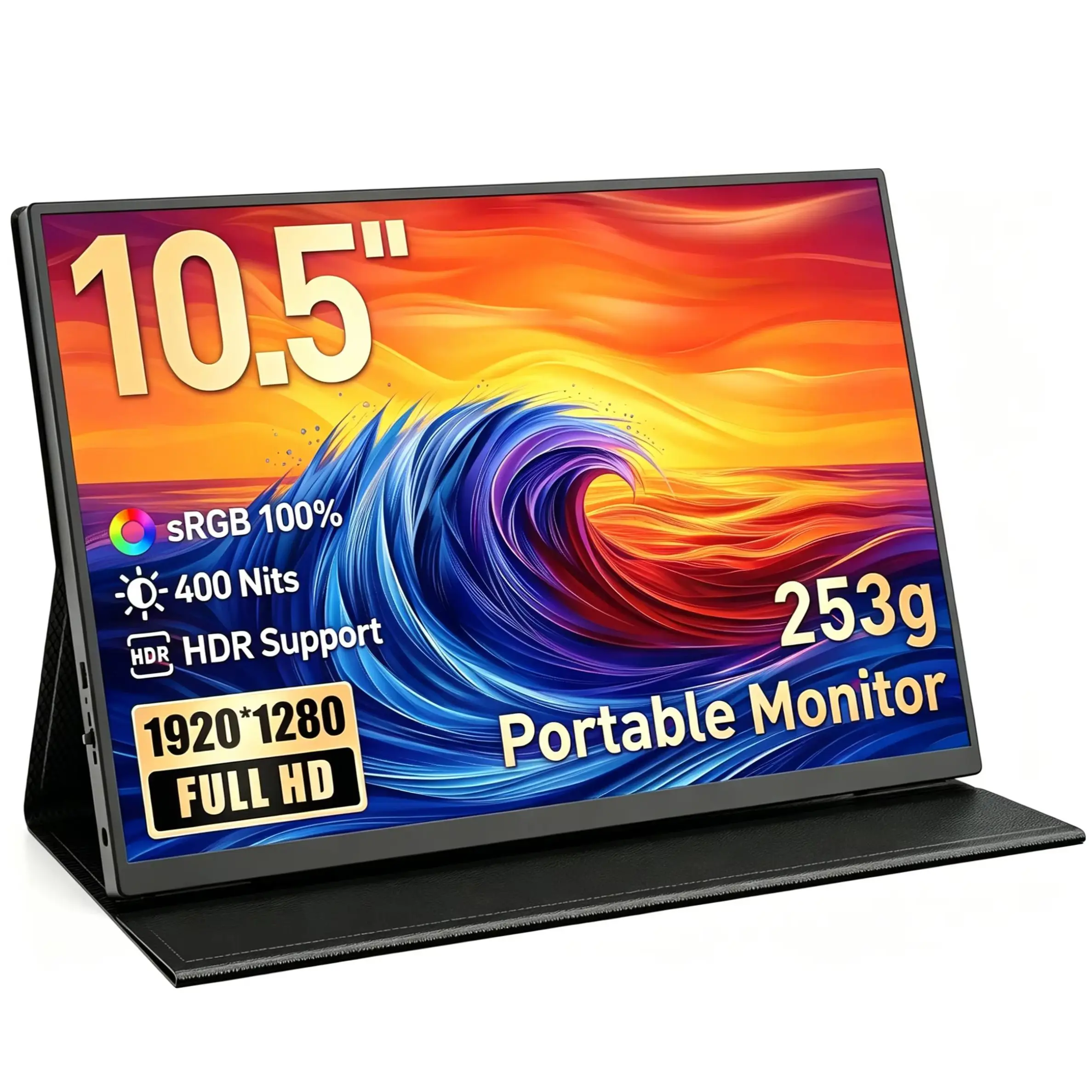 10.5 Inch 1920*1280P FHD Portable Monitors 100%sRGB IPS 3:2 1500:1 With Type-C Mini HDMI For Laptop Phone  PS4/5 Mac XBox Switch