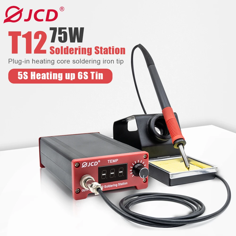 

JCD T12 Soldering Station 2S Melting Tin HD Display Constant Temperature Rapid heating Solder iron Station Repair Welding Tools