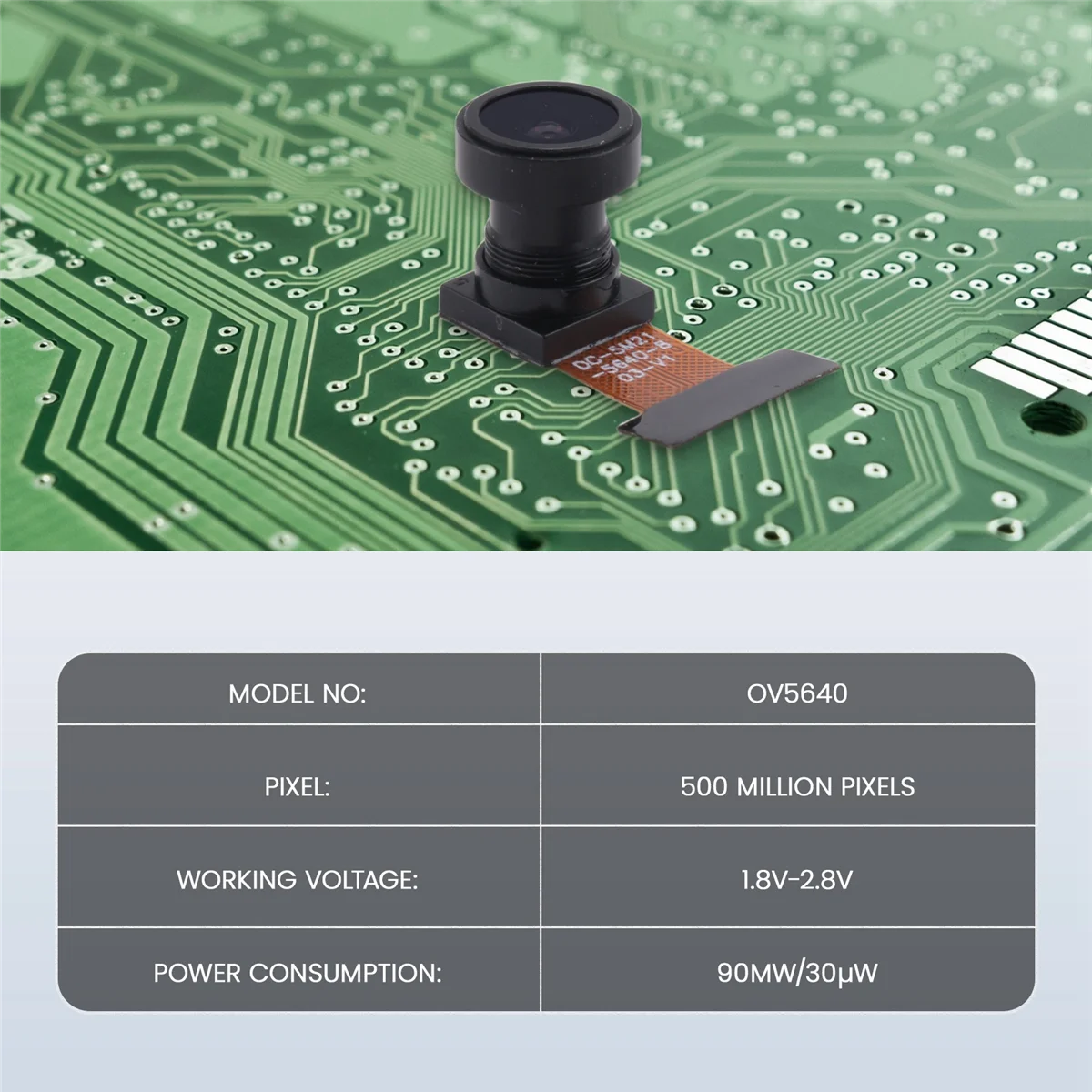 OV5640 Camera Module for ESP32-CAM Soft Board 5 Million Pixels High Definition Auto Focus 24PIN 0.5MM Pitch(C) HY