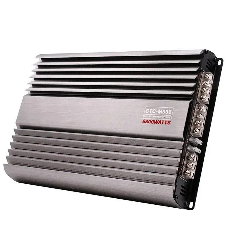 Durable CTC668 Car Power Amplifier 4-channel 6800W High-power Car Audio Modification Amplifier