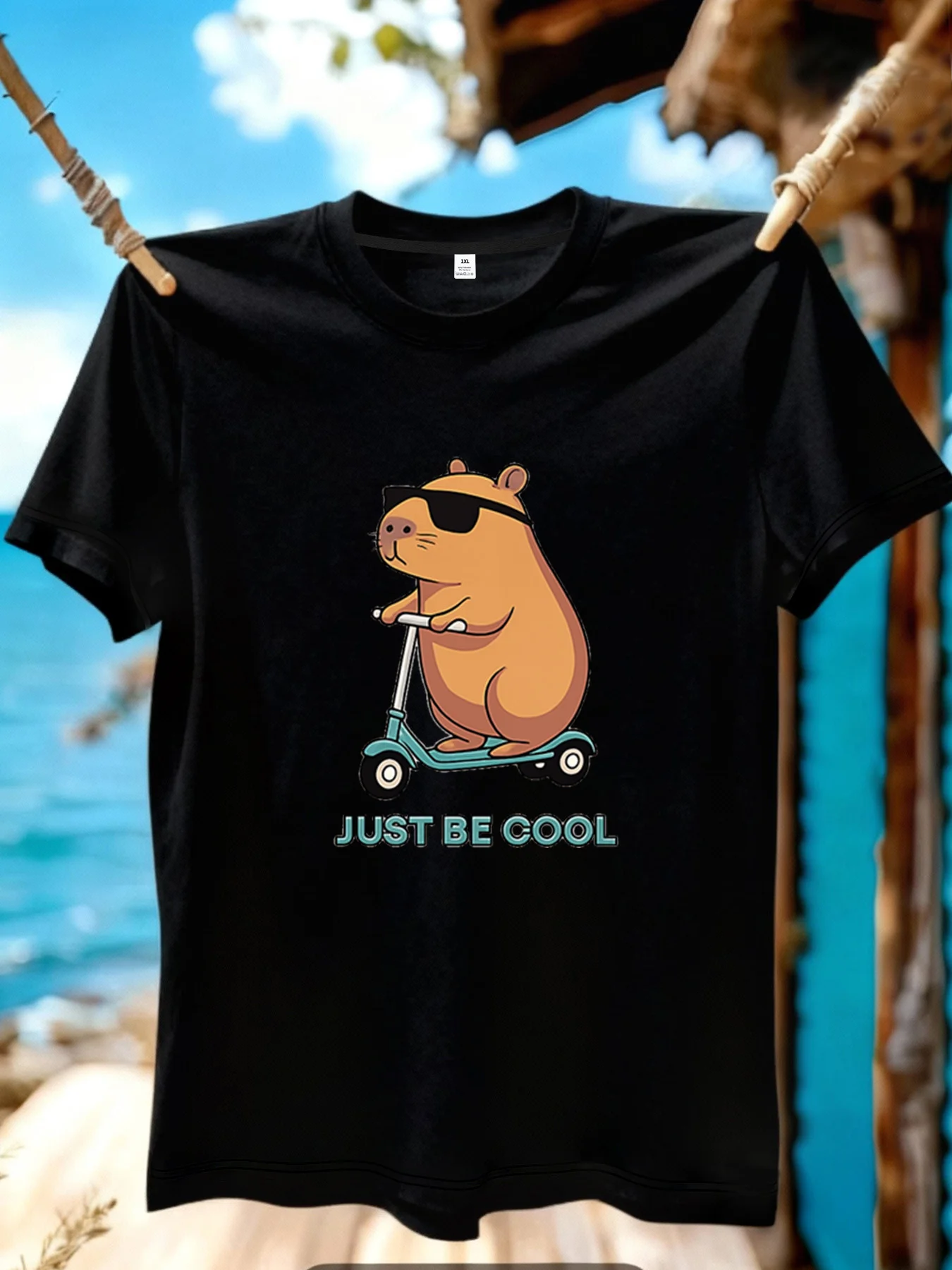 

【YJ01222】Cute Capybara Cartoon Print Plus Size Women's T-Shirt Summer Casual Short Sleeve Top Fashionable Versatile Clothing