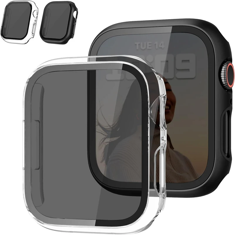 

Glass+Cover For Apple Watch case 46mm 44mm 40mm 41mm 45mm 49mm 42mm Screen Protector iWatch serie Ultra 9 8 7 6 SE 5 10 42/46mm