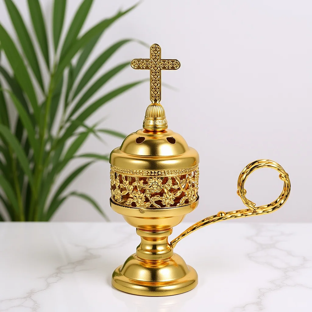 

Exquisite Metal Incense Burner Arabic Theme Lightweight Practical Aromatherapy Furnace Home Party Sauna Yoga Middle East Censer