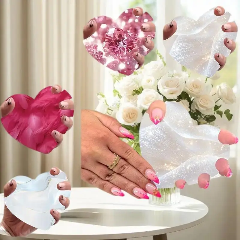 1 قطعة بطاقات عرض فن الأظافر اليدوية الأظافر التصوير الدعامة Nailfie القرص صالون الأظافر ملحق مسمار التكنولوجيا الدعامة مسمار Selfie القرص