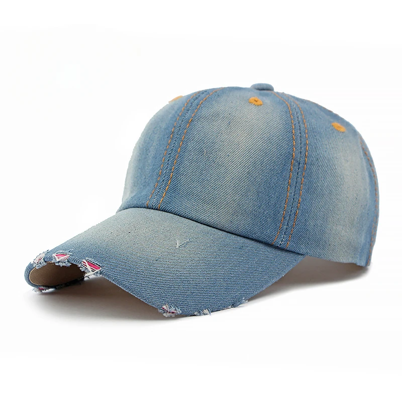 Washed Denim Baseball Cap Men's and Women's Outdoor Sunscreen Visor Simple Classic Old Cap Casual Versatile