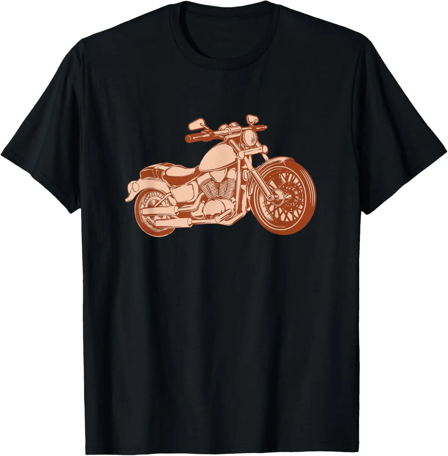 

Brown Orange Motorcycle - Vintage Retro Motorbike T-Shirt Motorcycle