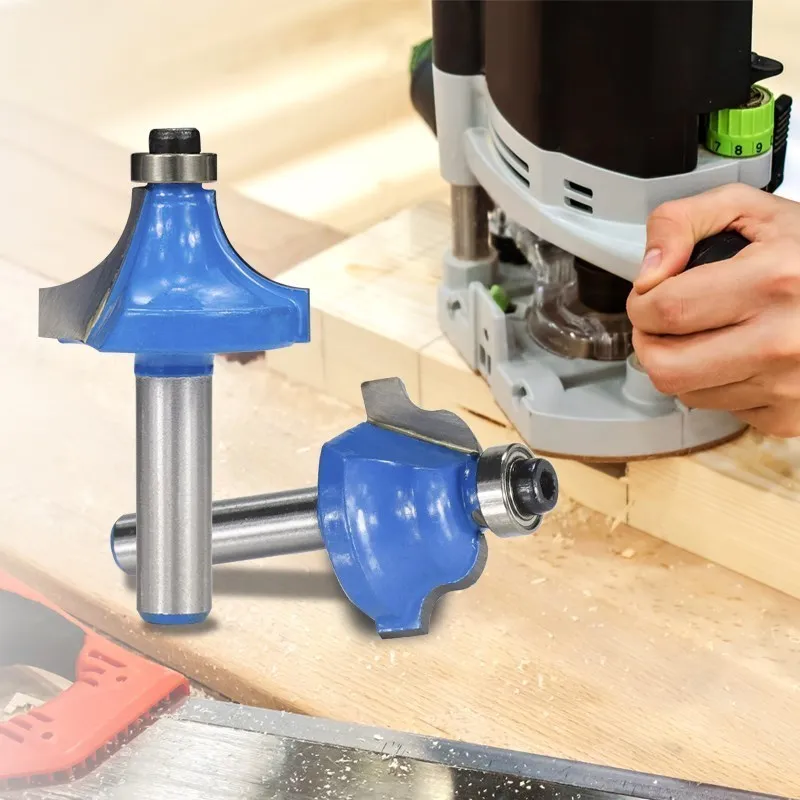 Holz Router Bit 1/4 Schaft Ecke Rundung Router Bit 2 Flöte Hartmetall Cutter Gerade Ende Mühle Gravur Werkzeuge – Detail 4