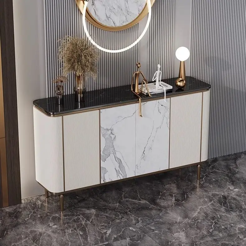 Light luxury modern solid wood pine sideboard, high-end bedroom, entryway, living room furniture, large capacity