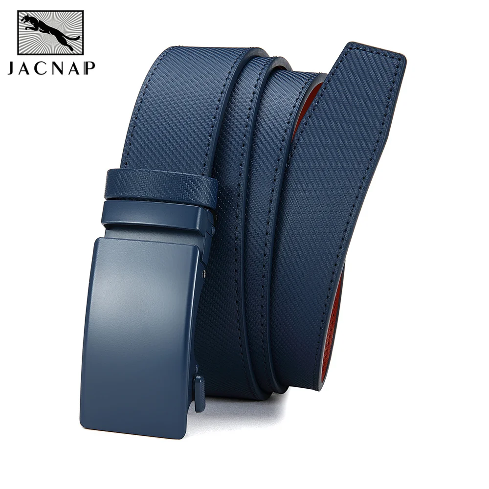 Trendy Fashion Versatile Leather Men's Belt Alloy Automatic Buckle Two-layer Cowhide Classic Business Versatile Men's Belt