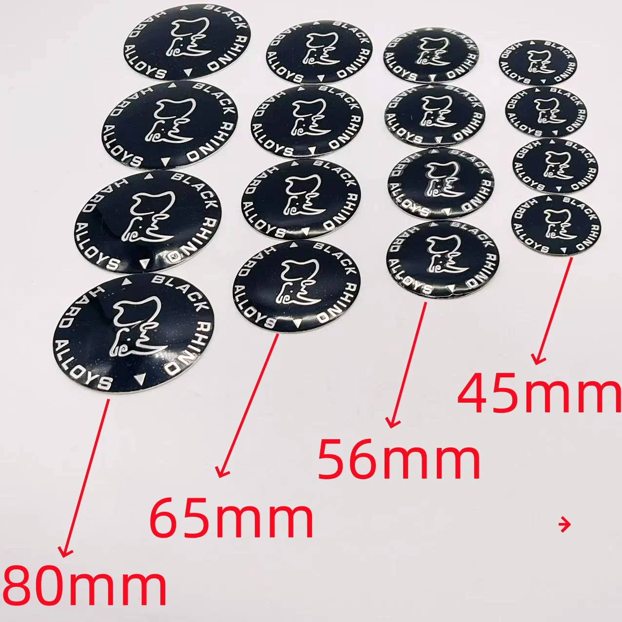 

4pcs 45mm 56mm 65mm 80mm Rhino Car Automotive dust cover Car Wheel Center Sticker Badge Covers Decoration Sticker Accessories