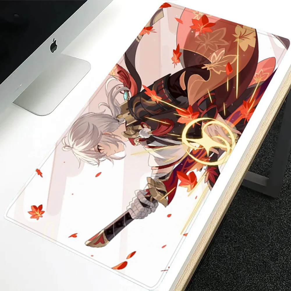 

G-Genshin Impact K-Kaedehara K-Kazuha Mousepad New Arrivals Large Gaming Mousepad L XL Gamer Mouse Pad Size For Keyboards Mat