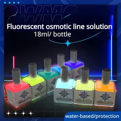 18ml Fluorescent Permeating Liquid Environmentally Friendly Acrylic Waterborne Paint Model Coloring Crafts Manufacture Pigment
