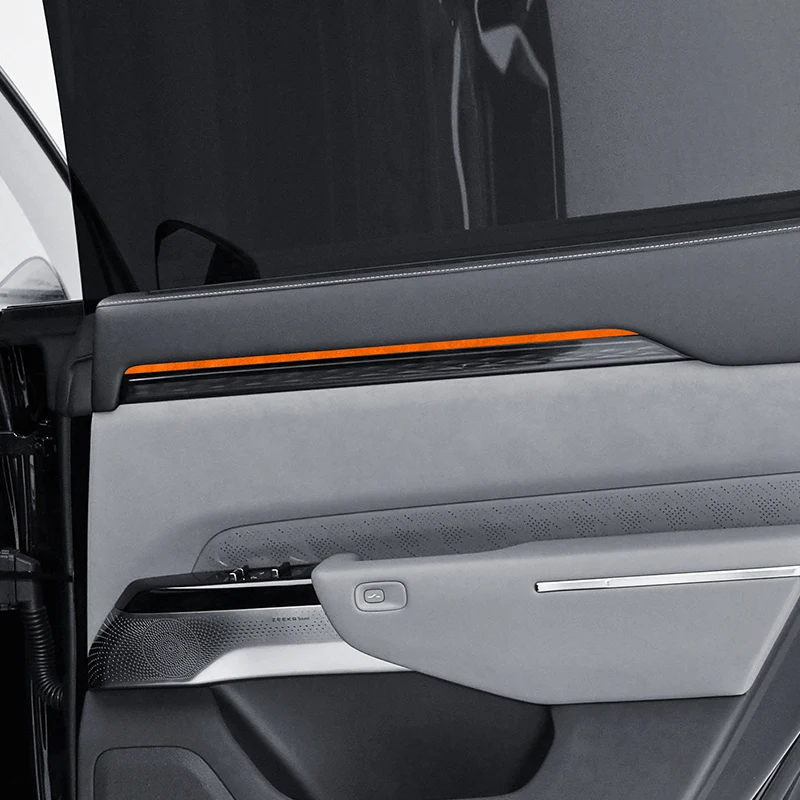 

For Zeekr 7X 2025 Italian Super Suede Overlay On Car Inner Door Panel Trim Strip Decorative Stickers Interior Accessories